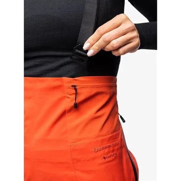 North Face Pumori GTX GORE TEX Waterproof Shell Ski Bibs Women's L Long Auburn - Picture 4 of 7